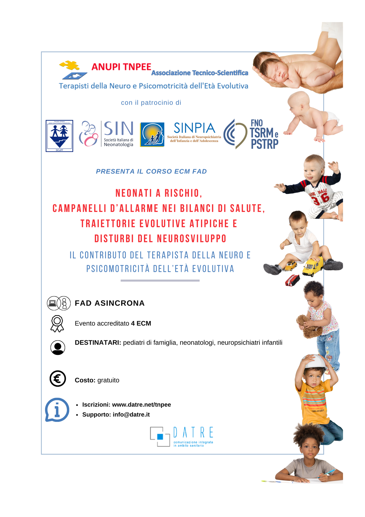 Neonati a rischio, campanelli d'allarme nei bilanci di salute, traiettorie evolutive atipiche e disturbi del neurosviluppo